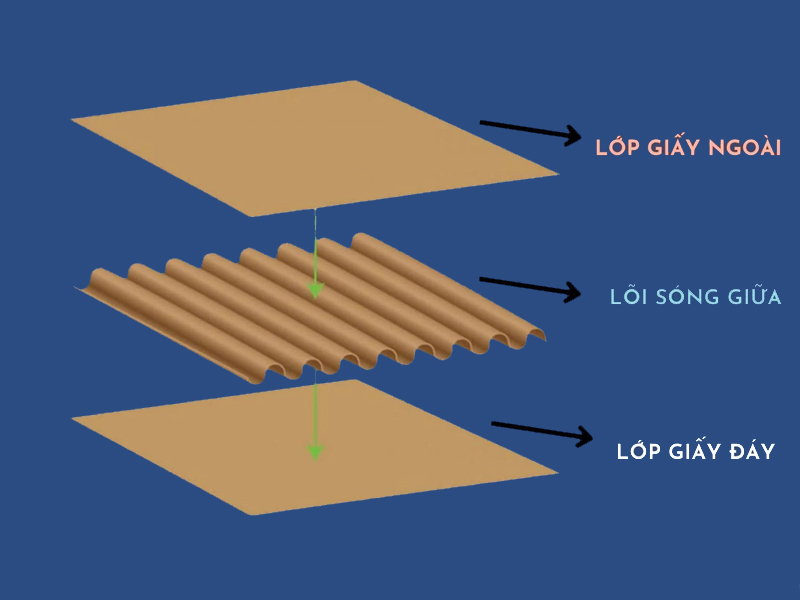 Cấu tạo giấy sóng