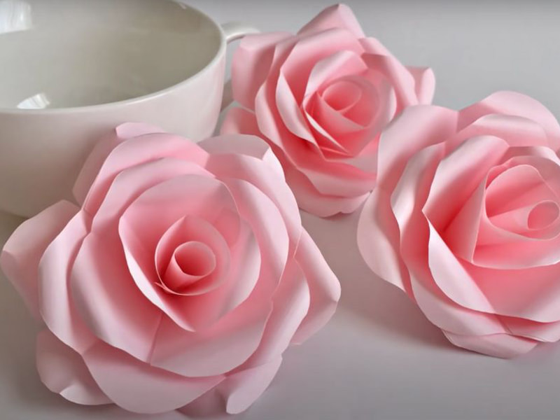 Hoa giấy handmade sau khi làm xong