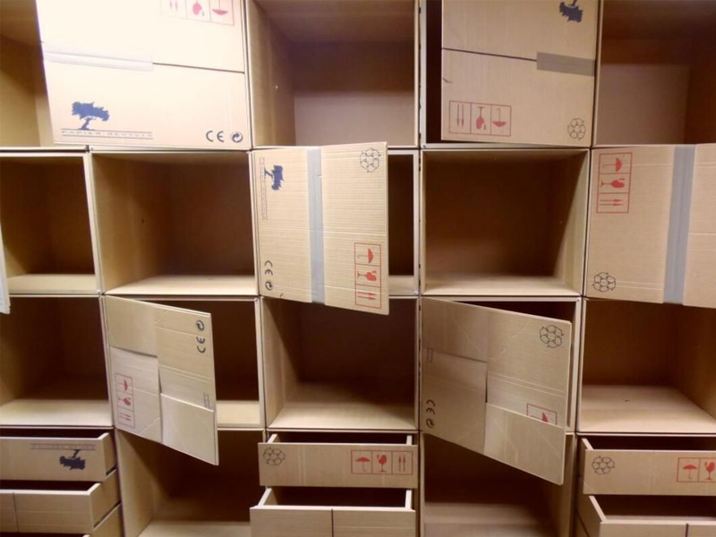 Làm kệ giày bằng thùng carton