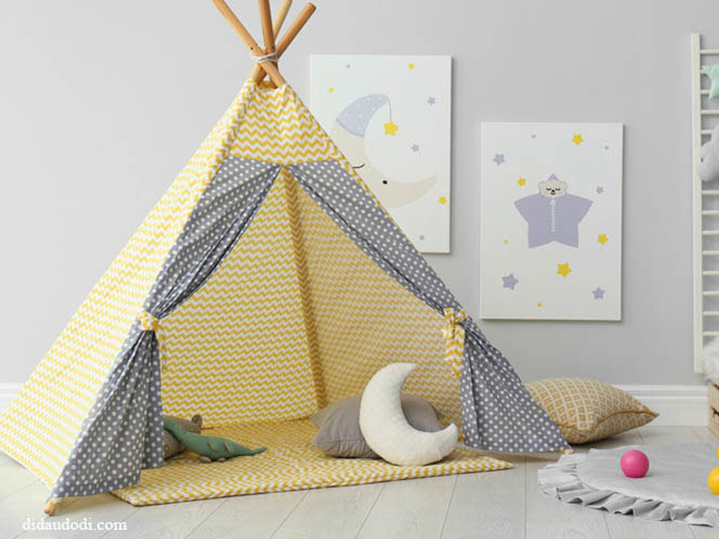 Làm lều công chúa bằng vải cho bé