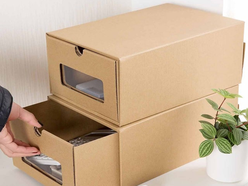 Mẫu tham khảo làm kệ giày bằng thùng carton