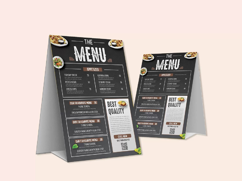 Tấm formex được ứng dụng làm menu trong các nhà hàng