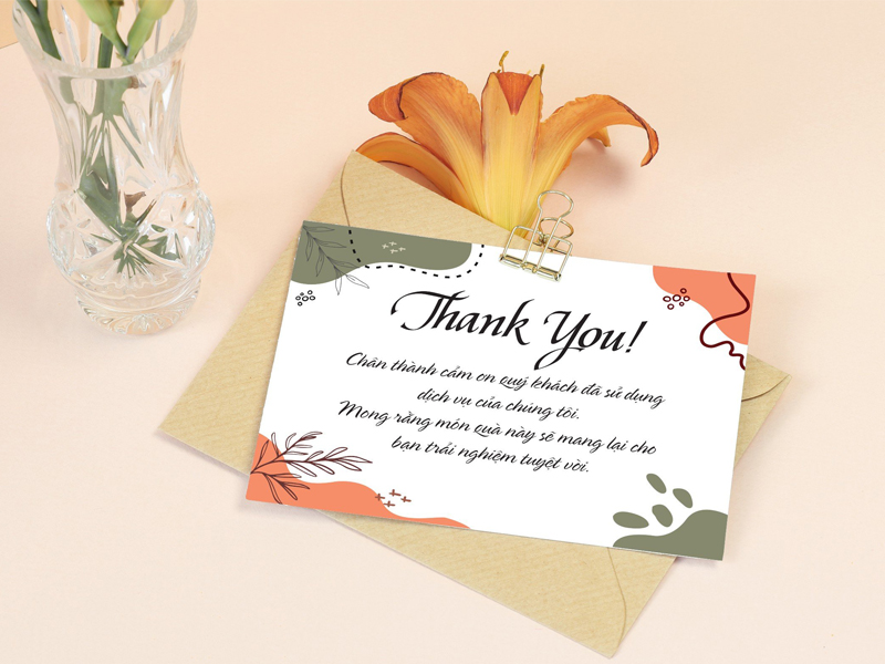 Cách lựa chọn địa chỉ sản xuất thiệp cảm ơn chất lượng