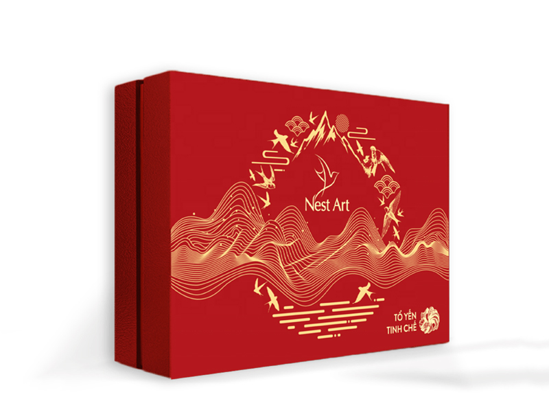 Hộp nắp âm dương với thiết kế hai nửa hộp lồng vào nhau