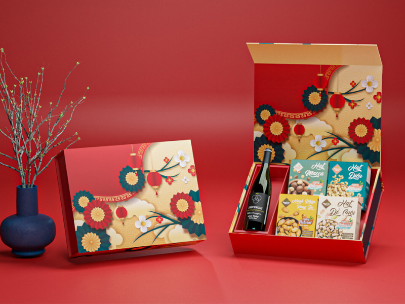 Thiết kế bao bì quà Tết giúp tạo ấn tượng với khách hàng