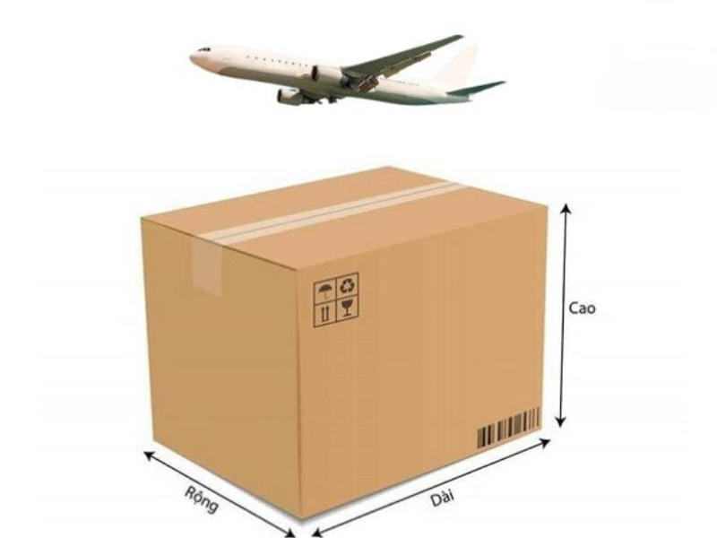 Tiêu chuẩn về kích thước thùng carton đi máy bay