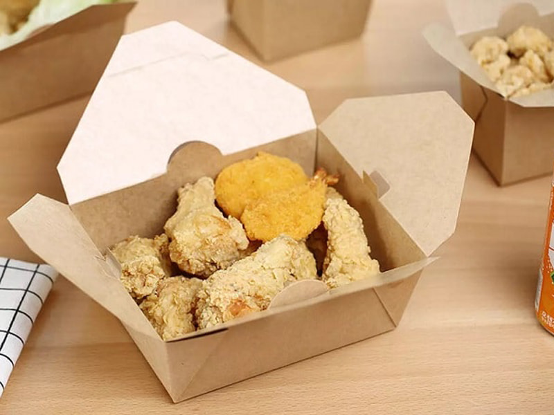 Những yếu tố quyết định lên mẫu in hộp giấy đựng gà rán 18 Chất liệu giấy in hộp giấy đựng gà rán Kraft đa dạng màu sắc