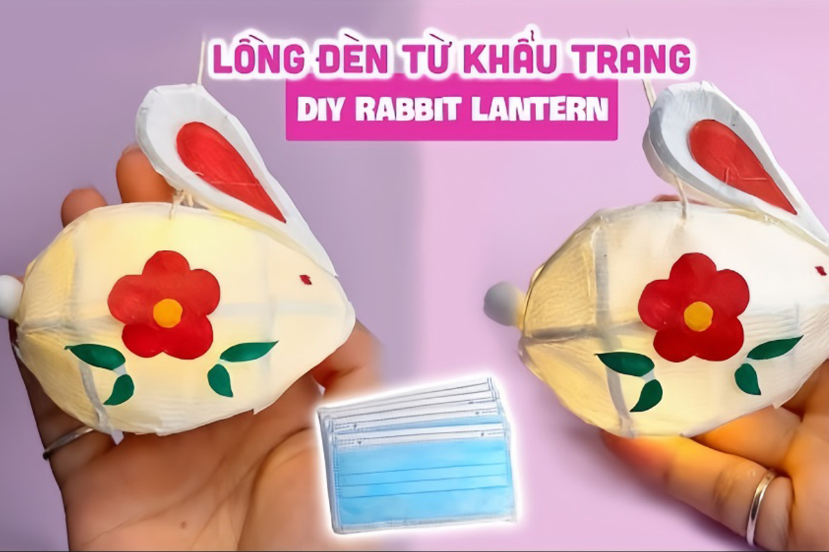 Rước đèn Trung thu làm từ khẩu trang