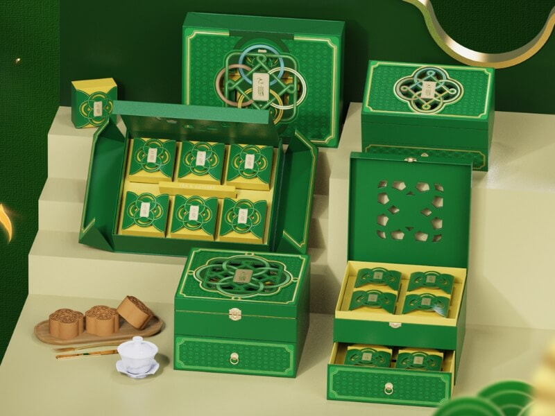 Tùy vào số lượng bánh và chất liệu hộp, hộp đựng bánh trung thu sẽ có những kích thước khác nhau