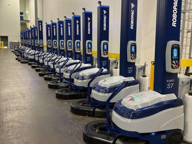 Kinh nghiệm mua máy quấn màng co thùng carton: 5 Tiêu chí vàng cần biết 10 Robot quấn màng tự hành